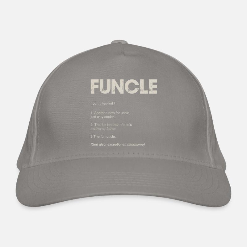 Funcle Typography Tee Design Organic Baseball Cap