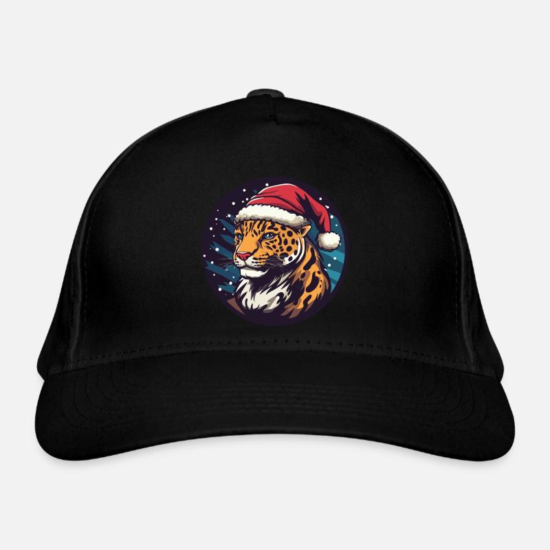 Leopard Weihnachten Tier Bio-Baseballkappe