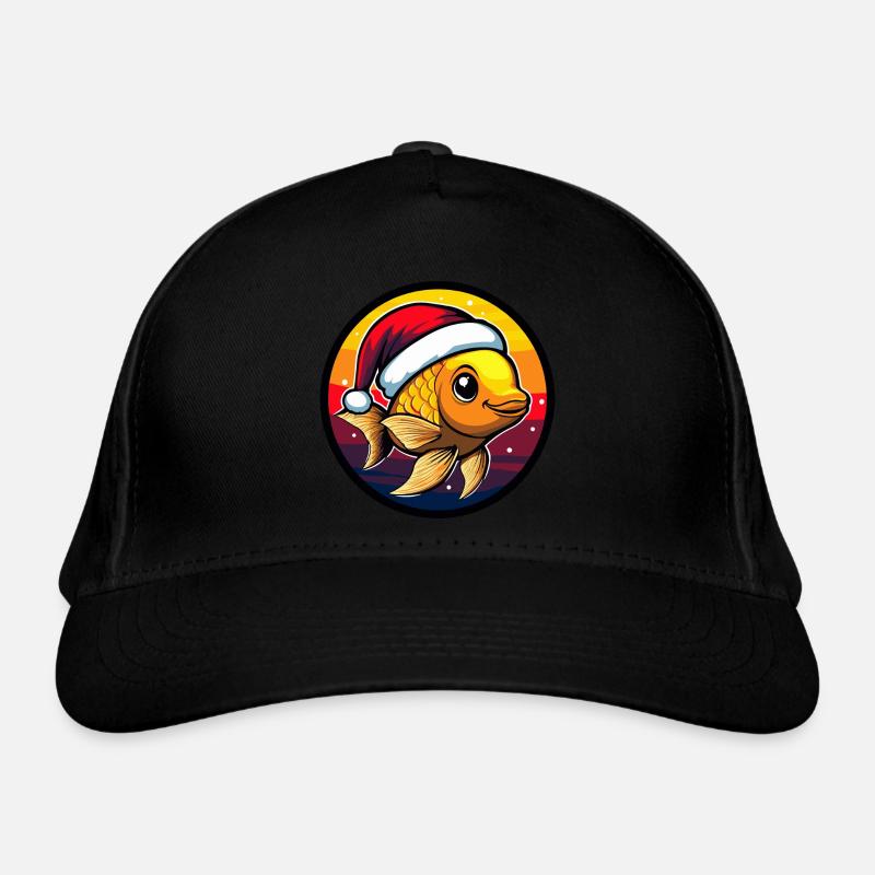 Poisson rouge animal de Noël Casquette classique bio