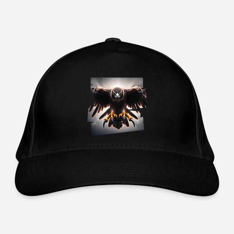 Attaque frontale de l’aigle - Casquette classique bio - noir