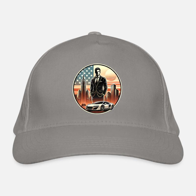 Illustration du leader du coucher de soleil aux États-Unis Casquette classique bio