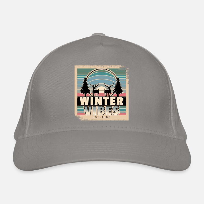 Winter vibes for nature lovers at sunset Organic Baseball Cap
