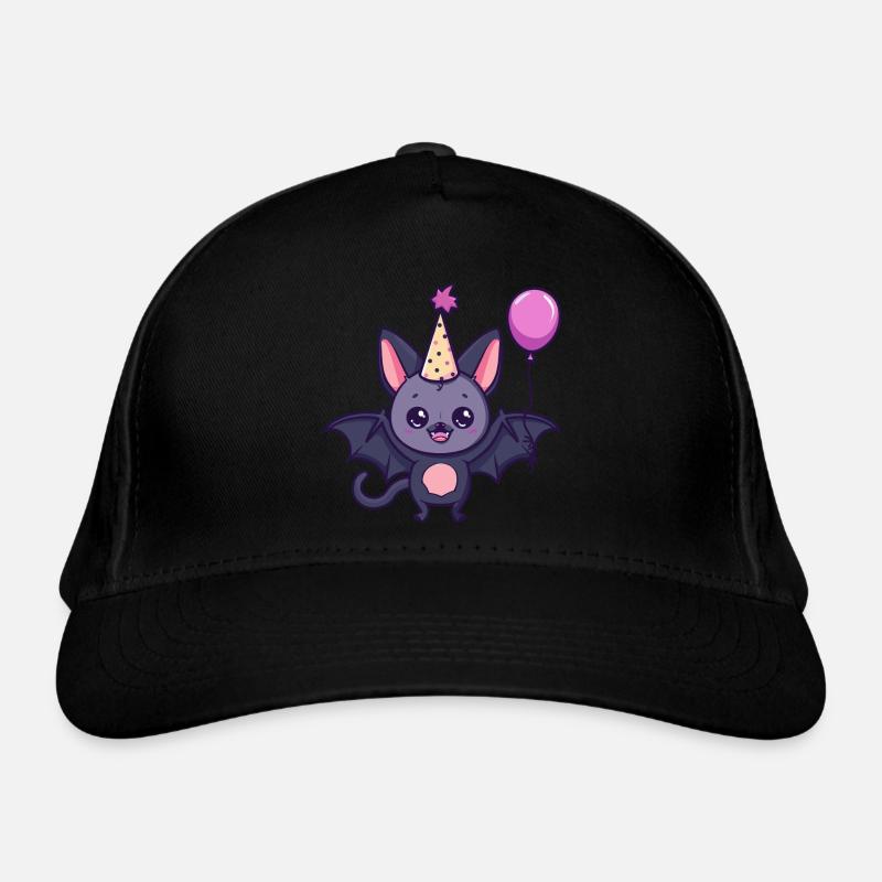 Bat Birthday Comic Cute Organic Baseball Cap