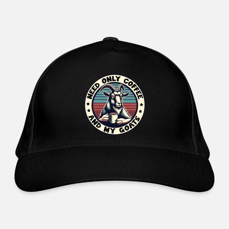 J’ai juste besoin de café et de mes chèvres Casquette classique bio