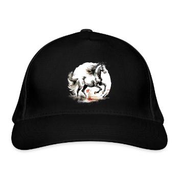 Cheval du zodiaque chinois - Casquette classique bio - noir - Devant