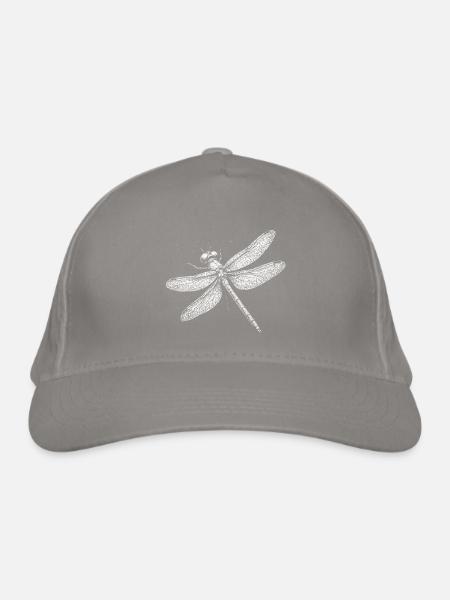 Libelle - Bio-Baseballkappe - Hellgrau - Vorne