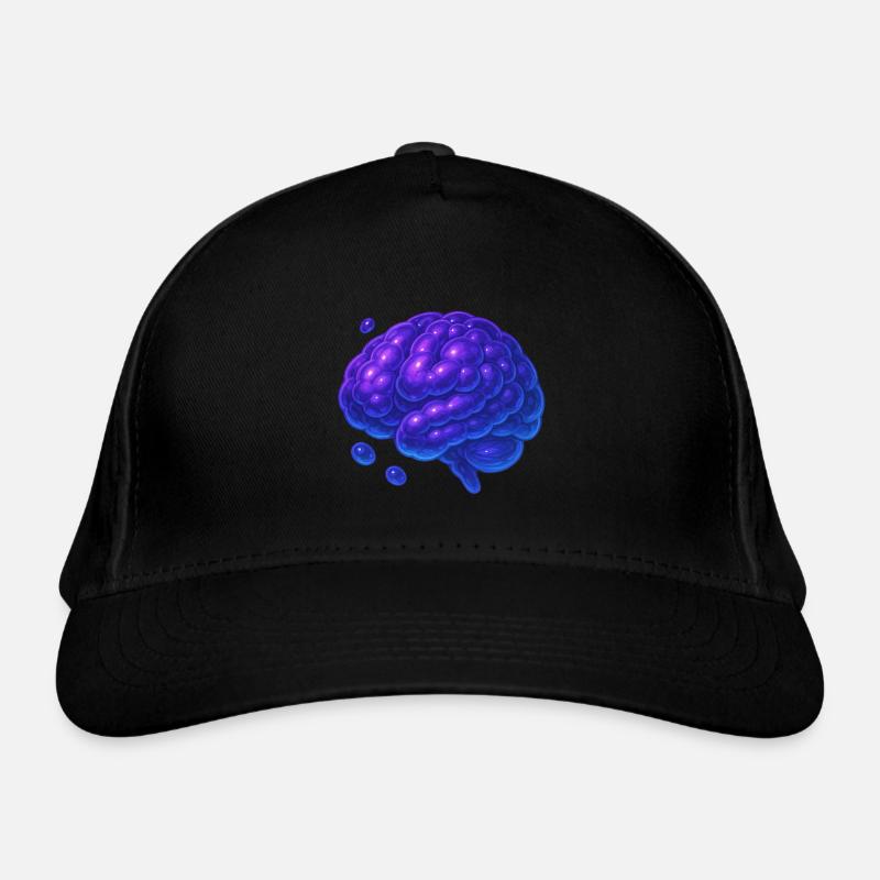 Cerveau 3D Moléculaire Bleu Violet Casquette classique bio