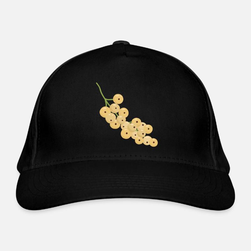 White Currant Bunch Illustration Organic Baseball Cap