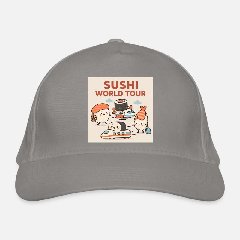 Sushi Reise Illustration Bio-Baseballkappe