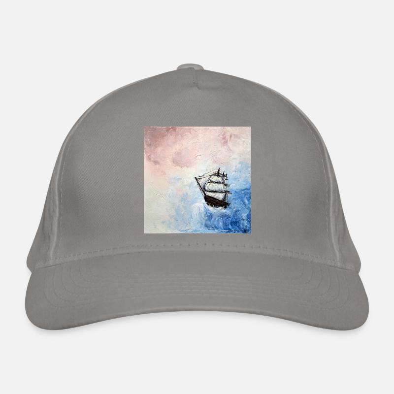 Historic Sailing Ship Against a Cloudy Sky Organic Baseball Cap