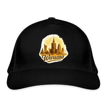 Warschau Gold Warszawa Hauptstadt Polen Geschenk - Bio-Baseballkappe - Schwarz - Vorne