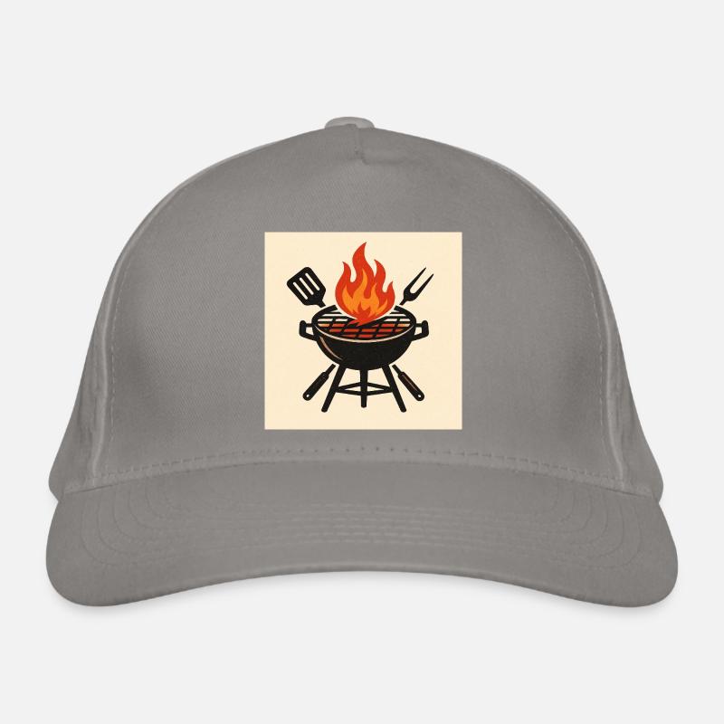 Feuriger Grillabend Bio-Baseballkappe