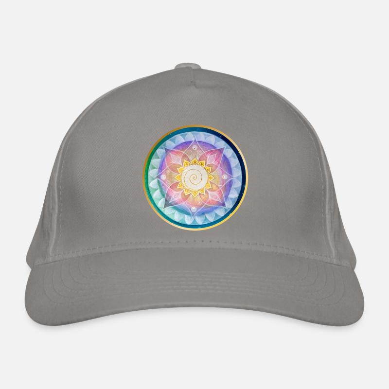 Harmonious mandala meditation design Organic Baseball Cap