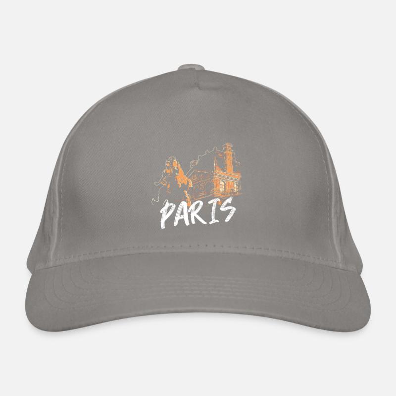 Paris architecture and statue Organic Baseball Cap