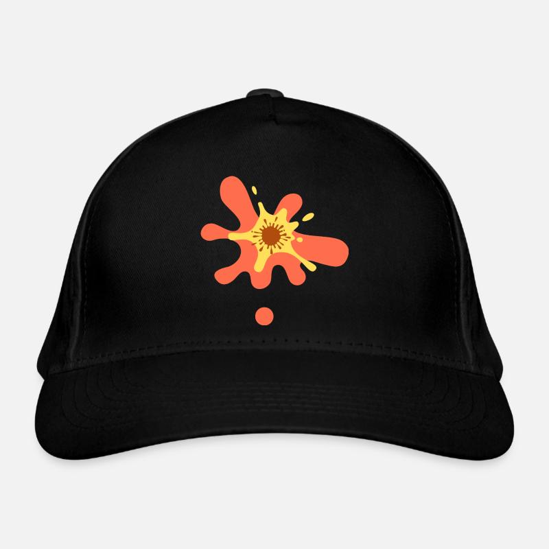 Colour Blot Splatter Orange-Yellow Organic Baseball Cap