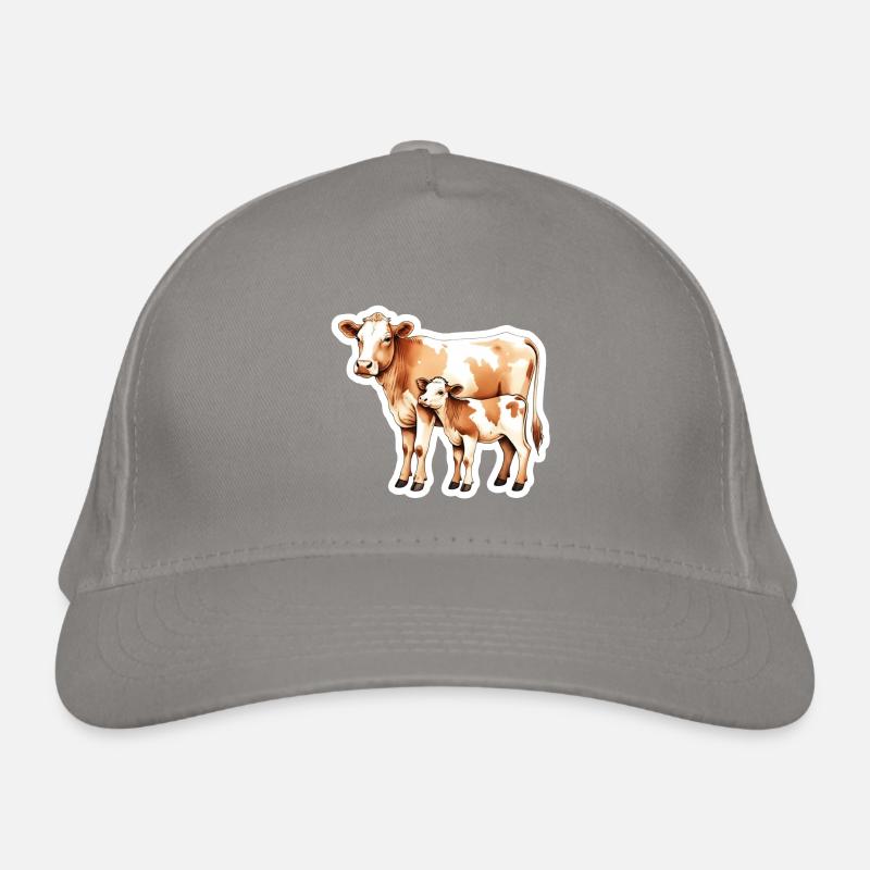 Amour de la vache – Mère et veau Casquette classique bio