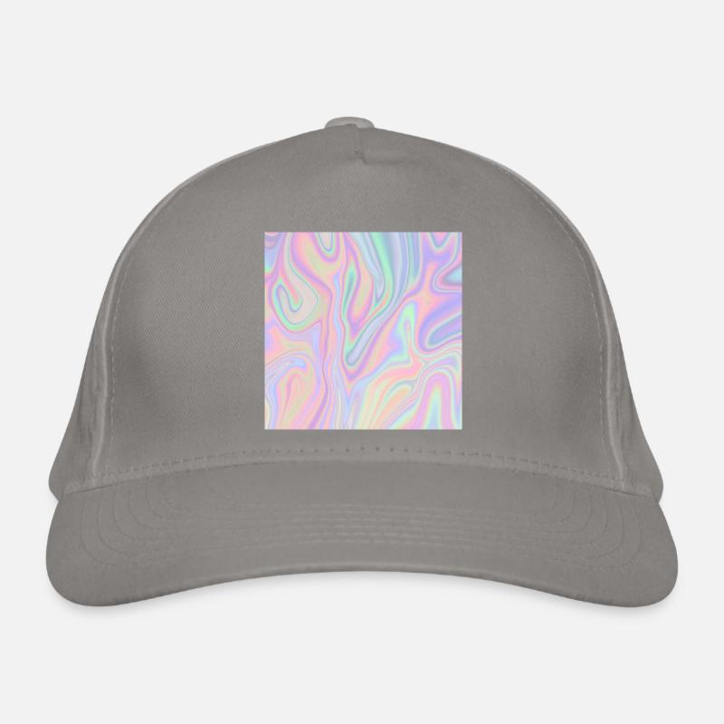 Iridescent Abstract Liquid Pastel Pattern Organic Baseball Cap