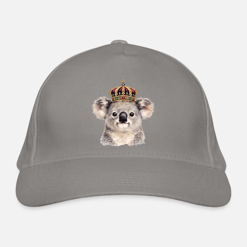 Royal koala with crown Organic Baseball Cap