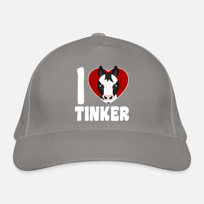 Ich liebe Tinkerpferde - Herz Bio-Baseballkappe