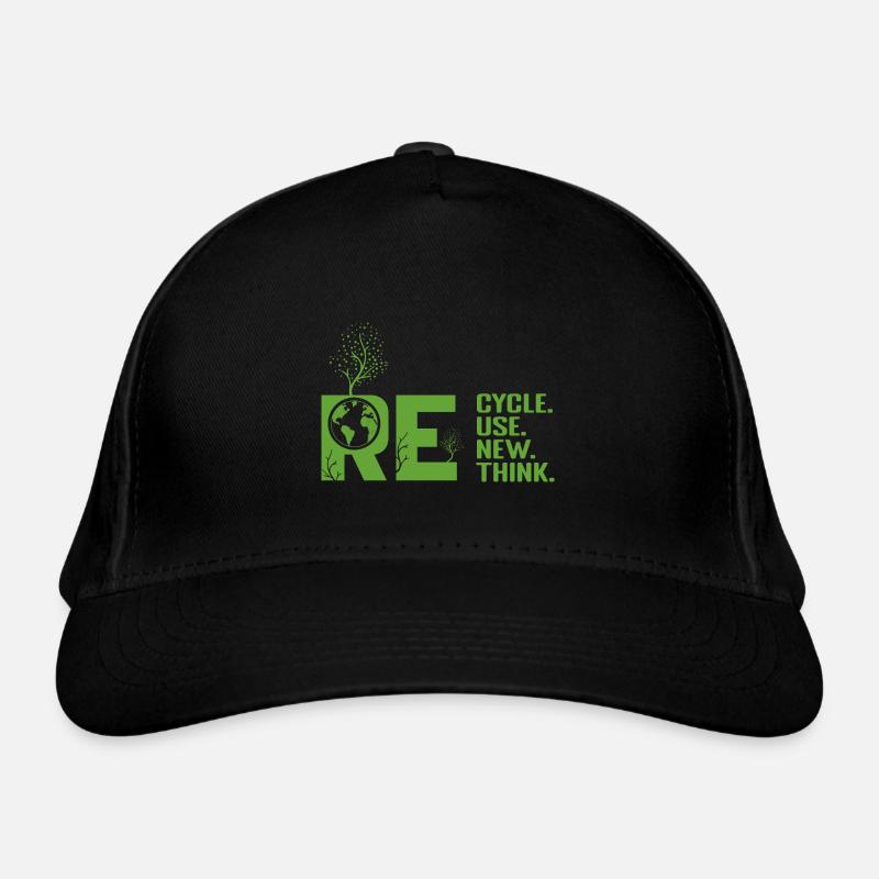 ReRecycler Réutiliser Repenser Repenser Casquette classique bio