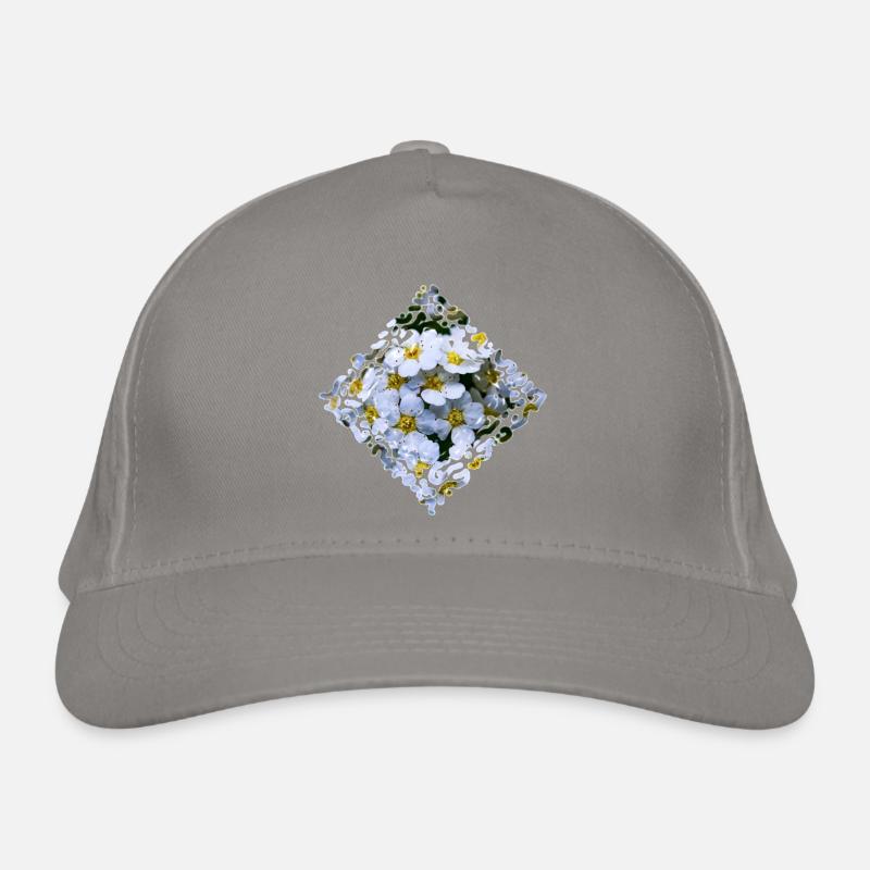 Fleurs blanches Casquette classique bio