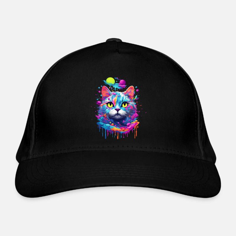 Pop Art Cat Organic Baseball Cap