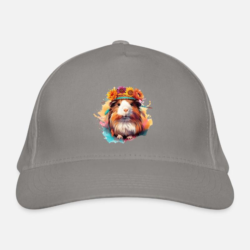 Colorful Boho Guinea Pig Organic Baseball Cap