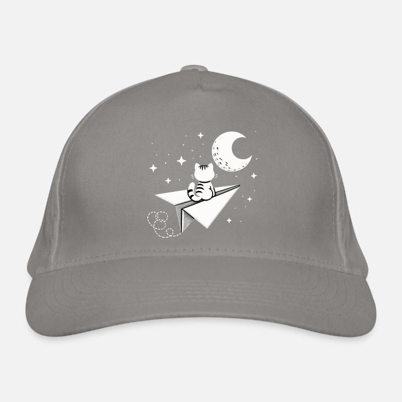 Chat Papier Avion Lune Envole-moi vers la lune Étoiles Casquette classique bio