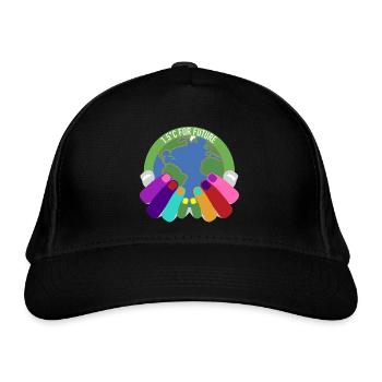 1.5 degrees Celsius for the future - Organic Baseball Cap - black - Front