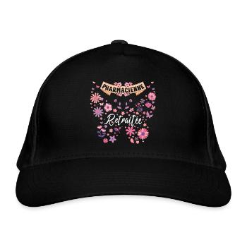 Papillon Femme Pharmacienne Retraite - Casquette classique bio - noir - Devant