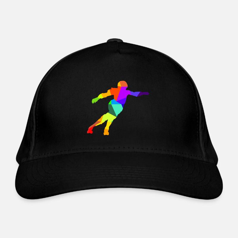 Roller Derby Inliner Regenbogen Farben Polygon Bio-Baseballkappe