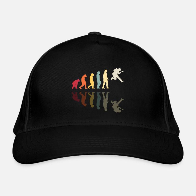 Human Evolution Band Guitar Retro Vintage Guitari Organic Baseball Cap