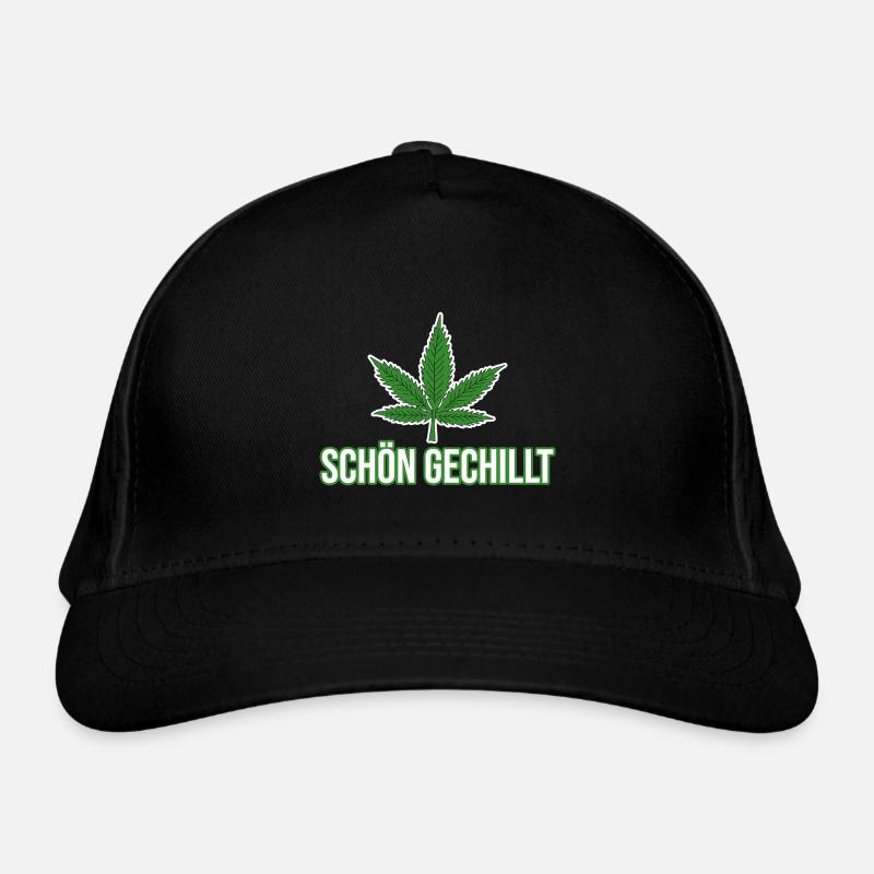 Hanfblatt - Schön gechillt Bio-Baseballkappe