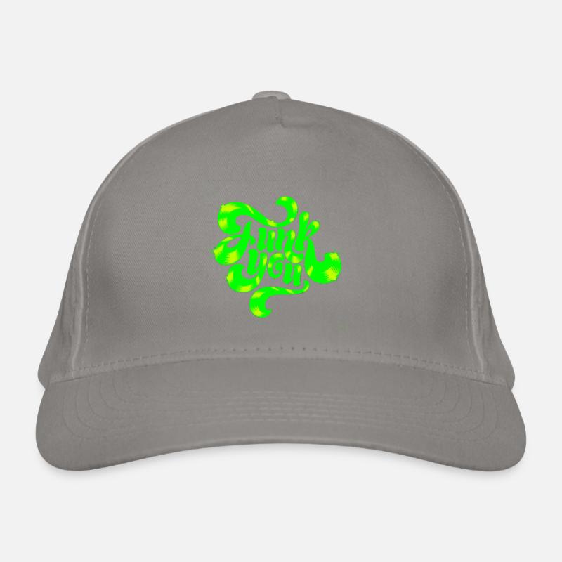 Conception de texte punk néon vert Casquette classique bio