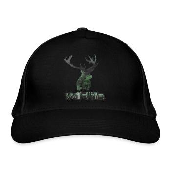 Wildlife Deer - Organic Baseball Cap - black - Front