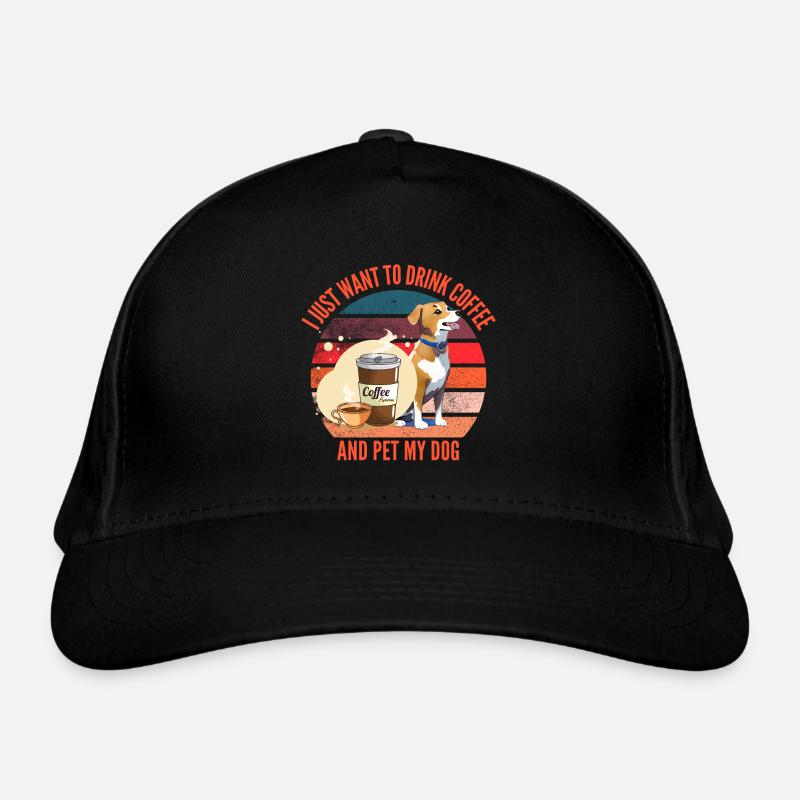 Drink Coffee and Pet Dog Organic Baseball Cap