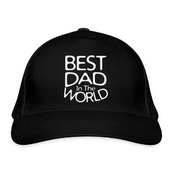 Best Dad in the world - Organic Baseball Cap - black - Front