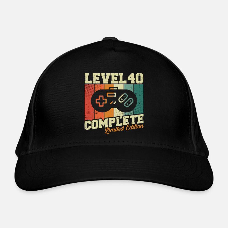 40th Birthday Gift - Level 40 Complete Organic Baseball Cap