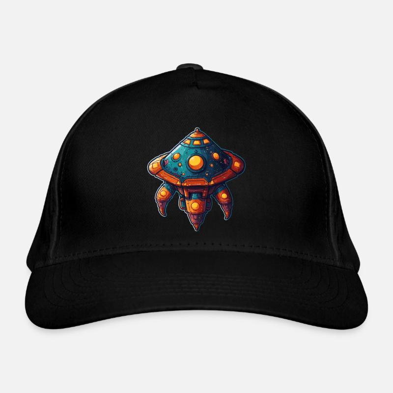 Imaginative Spaceship Flying Saucer Organic Baseball Cap