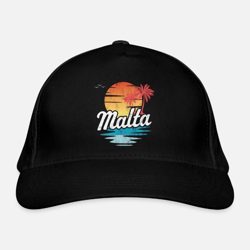 Malta - Bio-Baseballkappe - Schwarz