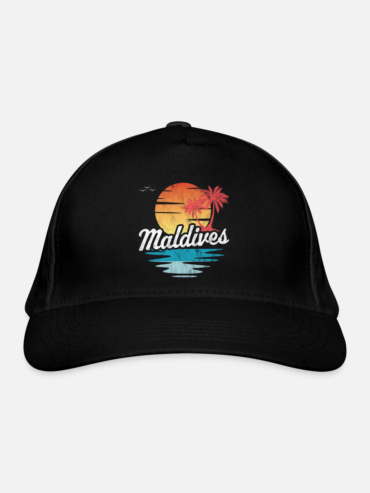 Maldives - Organic Baseball Cap - black - Front