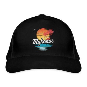 Mykonos - Organic Baseball Cap - black - Front