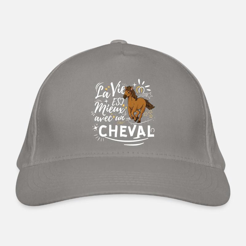 Das Leben ist besser mit Pferd, Reiter Bio-Baseballkappe