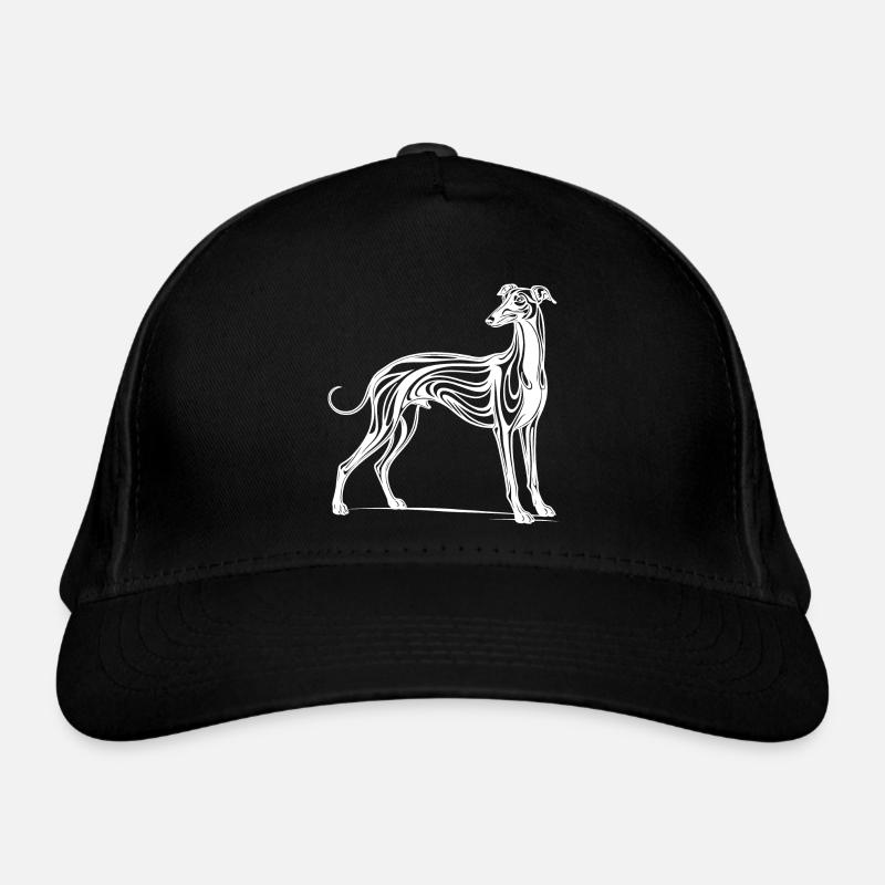 Windhund Greyhound - Bio-Baseballkappe - Schwarz