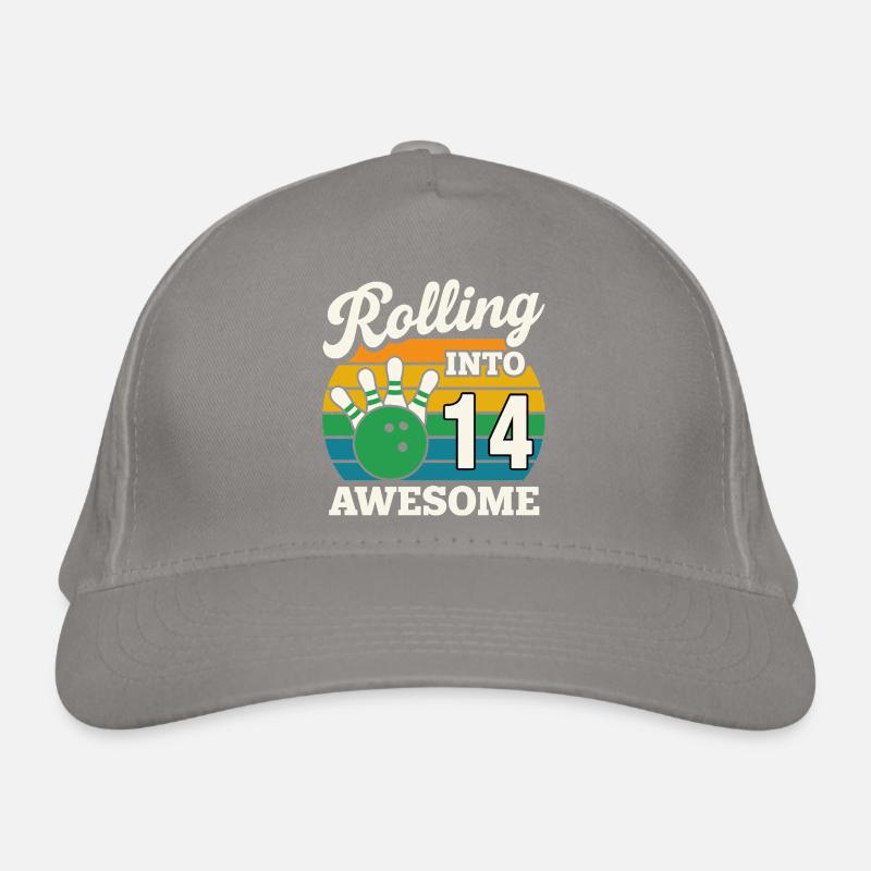 Rétro Bowling 14e anniversaire Design Casquette classique bio