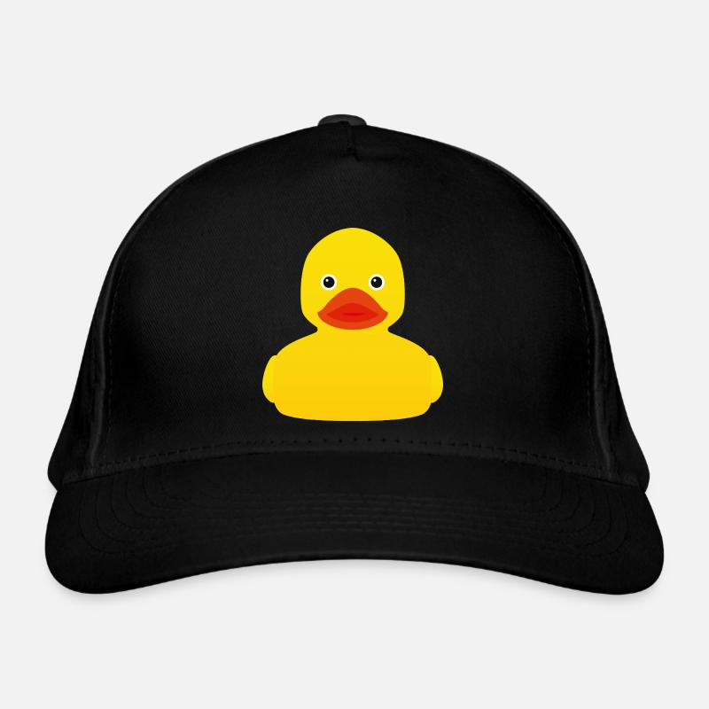 Yellow rubber duck retro pop art Organic Baseball Cap