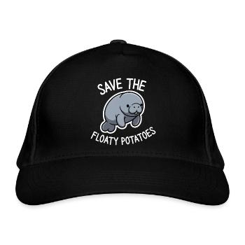 Mignonne lamantin Sauve les Patates Flottantes - Casquette classique bio - noir - Devant