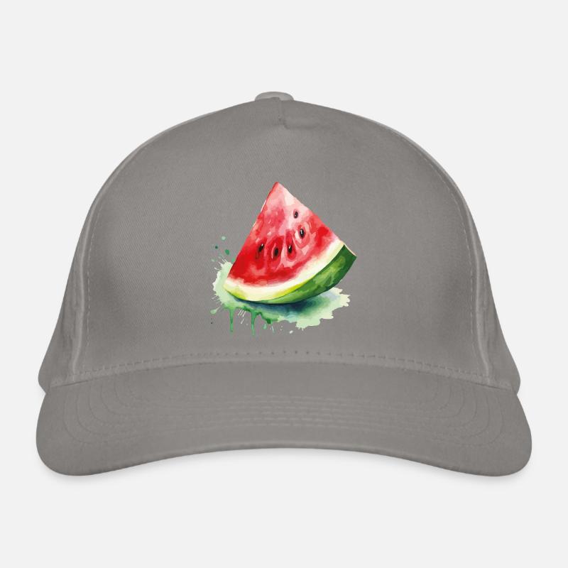 Wassermelone Aquarell Splash Bio-Baseballkappe