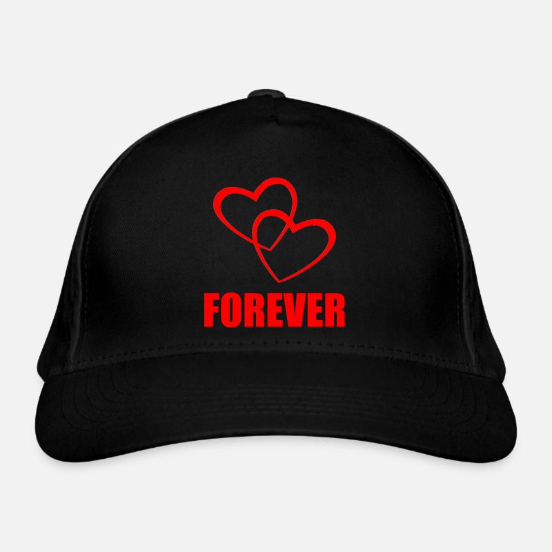 FOREVER – Heart Design for Couples & True Love Bio-Baseballkappe