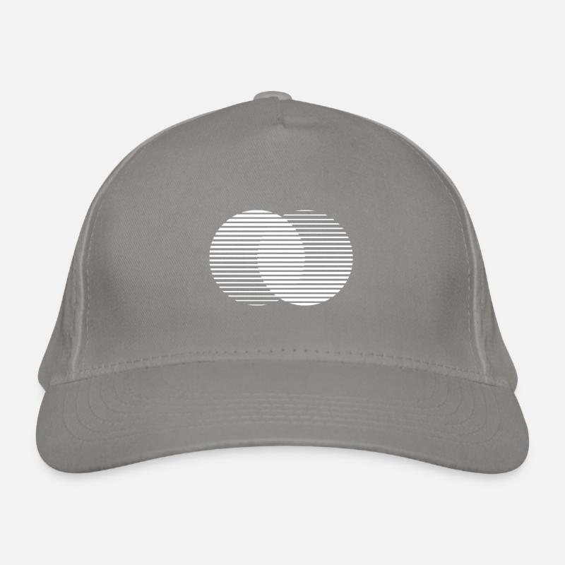 Two Circles / weiß Bio-Baseballkappe